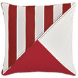 WICKING COLORBLOCK DECORATIVE PILLOW IN SCARLET