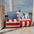 WICKING ANCHOR DECORATIVE PILLOW IN RED