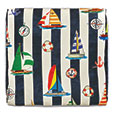 SARDINIA NAUTICAL DECORATIVE PILLOW IN NAVY