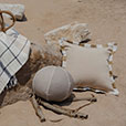 DOWNWIND SPHERICAL DECORATIVE PILLOW IN NATURAL