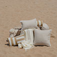 DOWNWIND WOVEN DECORATIVE PILLOW IN CREAM