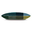 UMA COLORBLOCK DECORATIVE PILLOW IN PEACOCK