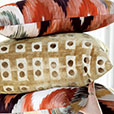 SALVATORE DOMINO DECORATIVE PILLOW IN GOLD