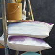 PALETTE HAND PAINTED DECORATIVE PILLOW IN PLUM