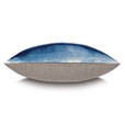 PALETTE HAND PAINTED DECORATIVE PILLOW IN STONE BLUE