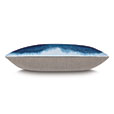 PALETTE HAND PAINTED DECORATIVE PILLOW IN STONE BLUE