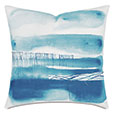 PALETTE HAND PAINTED DECORATIVE PILLOW IN AQUA