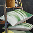 PALETTE HAND PAINTED DECORATIVE PILLOW IN FERN