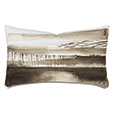 PALETTE HAND PAINTED DECORATIVE PILLOW IN TRUFFLE