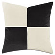 UMA COLORBLOCK DECORATIVE PILLOW IN BONE BLACK