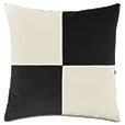 UMA COLORBLOCK DECORATIVE PILLOW IN BONE BLACK