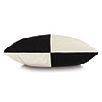 UMA COLORBLOCK DECORATIVE PILLOW IN BONE BLACK