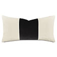 UMA COLORBLOCK DECORATIVE PILLOW IN BONE BLACK