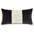 UMA COLORBLOCK DECORATIVE PILLOW IN BONE BLACK