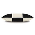 UMA COLORBLOCK DECORATIVE PILLOW IN BONE BLACK