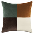 UMA COLORBLOCK DECORATIVE PILLOW IN FOREST