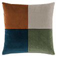 UMA COLORBLOCK DECORATIVE PILLOW IN EARTH TONE