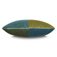 UMA COLORBLOCK DECORATIVE PILLOW IN DARK CYAN