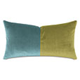 UMA COLORBLOCK DECORATIVE PILLOW IN DARK CYAN