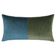 UMA COLORBLOCK DECORATIVE PILLOW IN DARK CYAN
