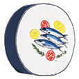 MEDITERRANEAN SARDINES DECORATIVE PILLOW
