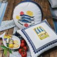 MEDITERRANEAN SARDINES DECORATIVE PILLOW
