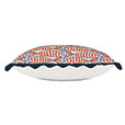 BOQUERONES SCALLOPED DECORATIVE PILLOW IN PAPAYA