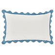 BOQUERONES SCALLOPED DECORATIVE PILLOW IN STORM