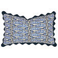 BOQUERONES SCALLOPED DECORATIVE PILLOW IN SAPPHIRE