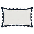 BOQUERONES SCALLOPED DECORATIVE PILLOW IN SAPPHIRE