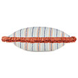 WELLERMAN STRIPED DECORATIVE PILLOW IN CORAL