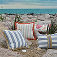 WELLERMAN FRINGE DECORATIVE PILLOW IN COASTAL