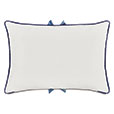 WELLERMAN FRINGE DECORATIVE PILLOW IN NAVY