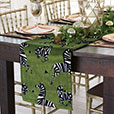 Tenenbaum Zebra Table Runner in Sage