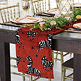 Tenenbaum Zebra Table Runner in Cherry