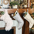 Tinsel Faux Fur Stocking