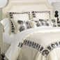 Anthemion Ivory/Black Standard Sham
