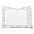 Nicola Embroidered Border Standard Sham in Gray