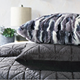 Nova Quilted Velvet Standard Sham in Slate