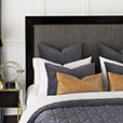 Nova Quilted Velvet Standard Sham in Slate