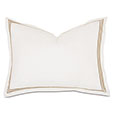 Tessa Satin Stitch Standard Sham in Ivory/Antique