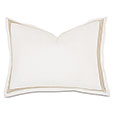 Tessa Satin Stitch Standard Sham in Ivory/Bisque