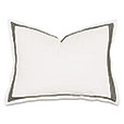 Tessa Satin Stitch Standard Sham in Ivory/Black