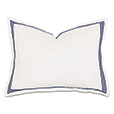 Tessa Satin Stitch Standard Sham in Ivory/Navy