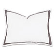 Tessa Satin Stitch Standard Sham in White/Black