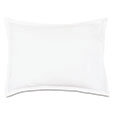 Tessa Satin Stitch Standard Sham in White/Navy