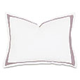 Tessa Satin Stitch Standard Sham in White/Sable