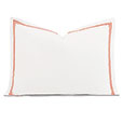 Enzo Satin Stitch Standard Sham in Coral