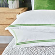 Enzo Satin Stitch Standard Sham In Emerald