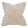 Brera Diagonal Tailor Tacks Decorative Pillow In Bisque